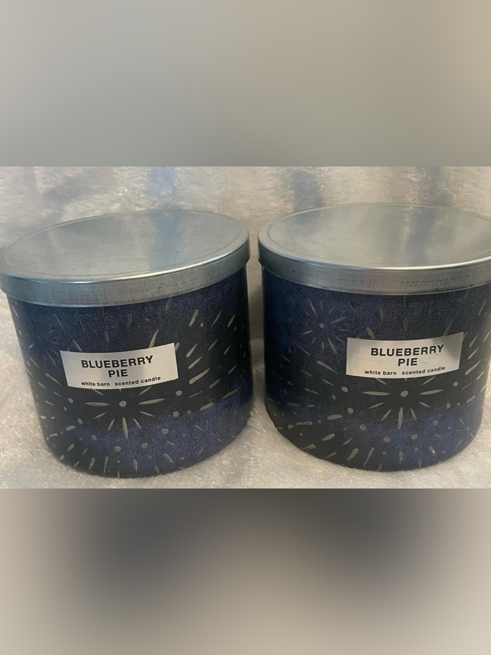 Bath & Body Works Blueberry Pie Candles - Blue